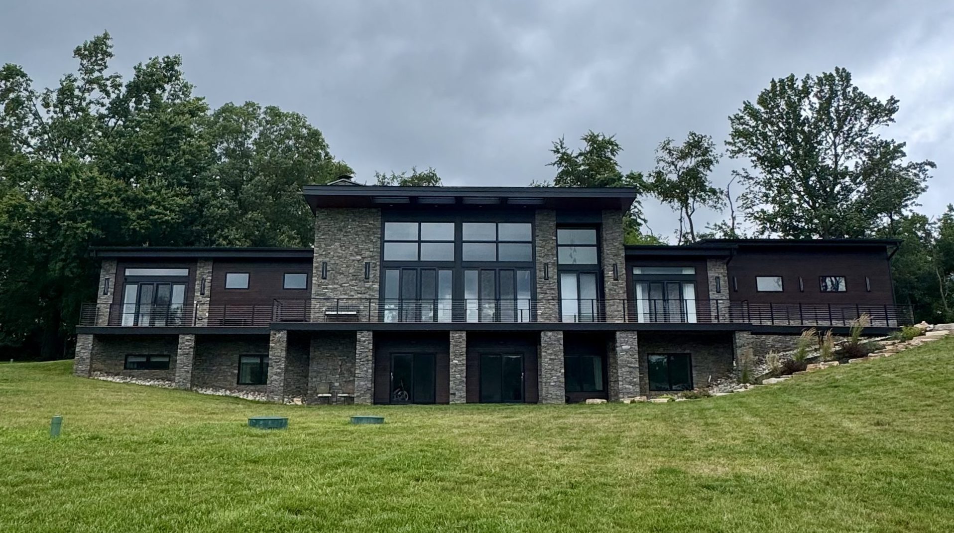 This beautiful custom home nestled in the hills of Northern Maryland combines traditional architecture with the state of the art, low maintenance, building materials.